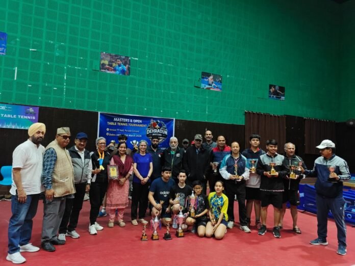 देहरादून मास्टर्स एंड ओपन टेबल टेनिस टूर्नामेंट संपन्न: गिरीश चाबड़ा और दीपक चौहान ने मारी बाजी